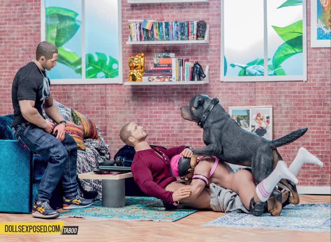 Video :Beastiality group sex of three gays and a dog